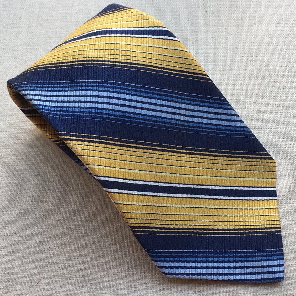 Robert Talbots Men Multicolour Striped Silk Tie